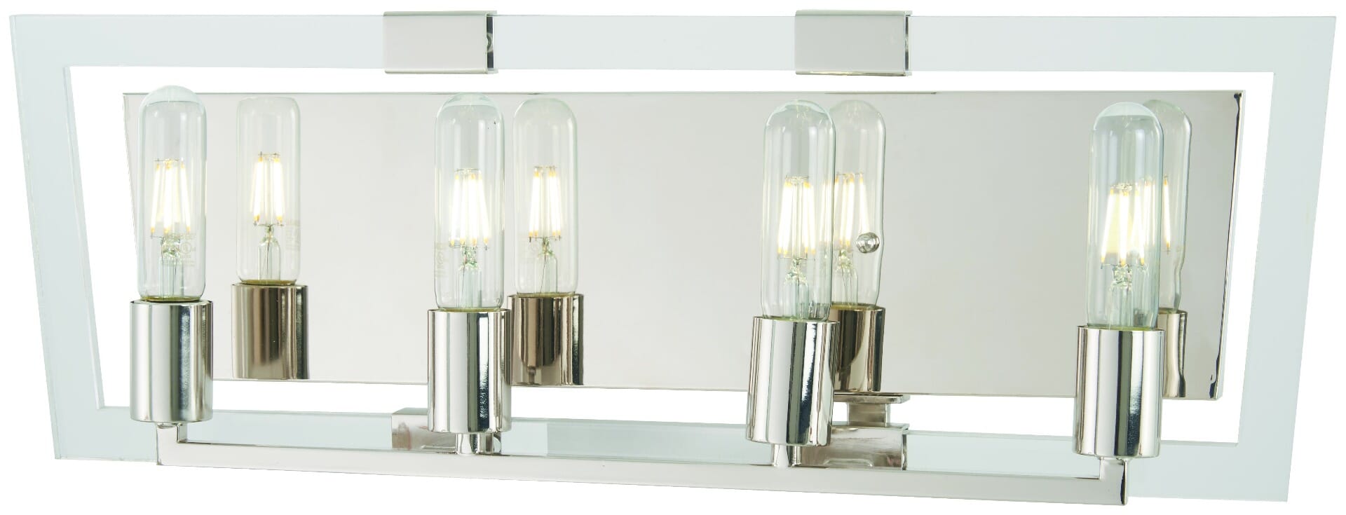 George Kovacs Crystal Chrome 4-Light 25" Bathroom Vanity Light in Polished Nickel