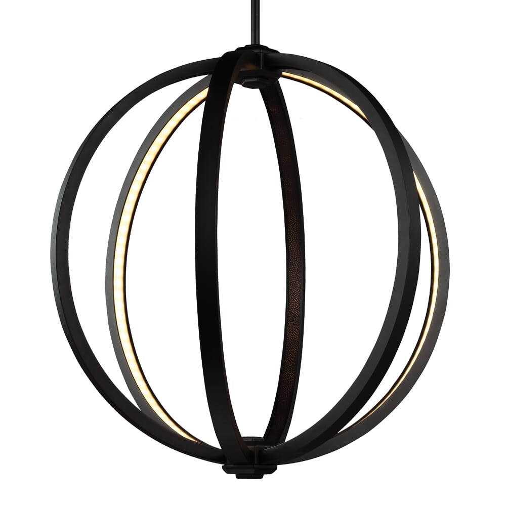 Feiss Khloe 20" LED Globe Pendant in Oil Rubbed Bronze