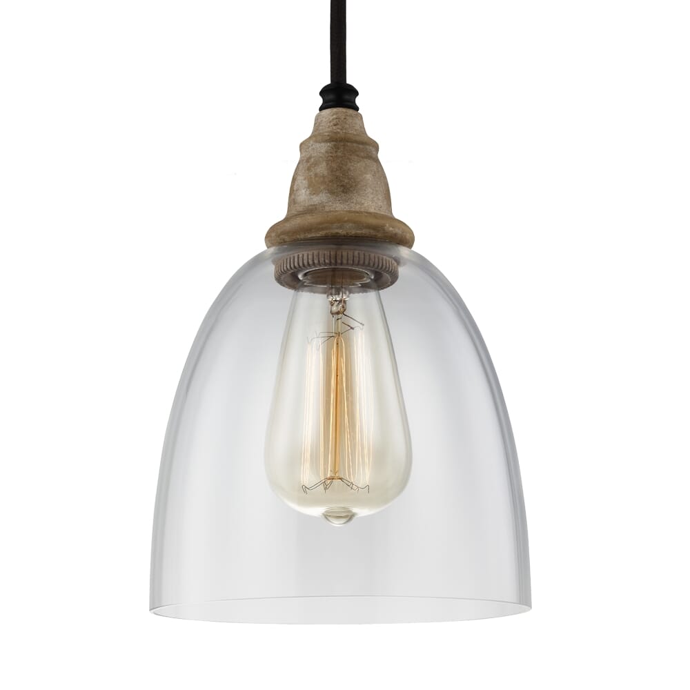 Feiss Matrimonio Mini-Pendant in Driftwood / Dark Weathered Zinc