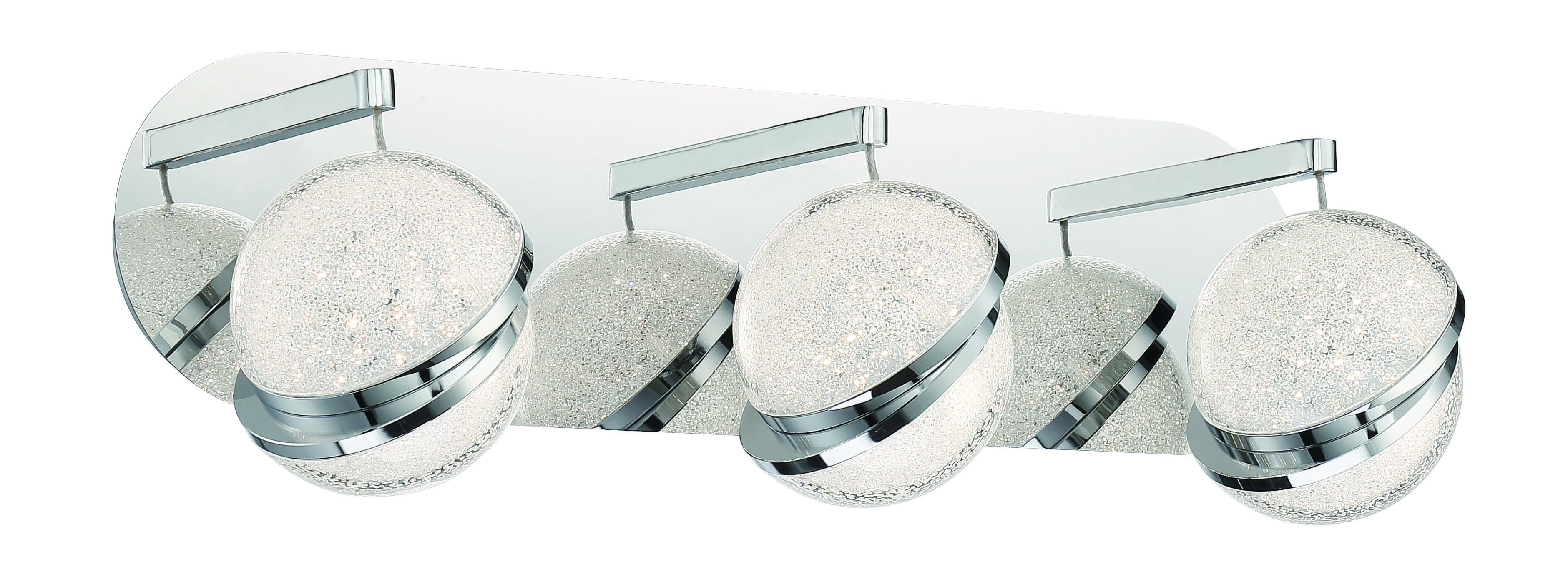 George Kovacs Silver Slice 3-Light 7" Bathroom Vanity Light in Chrome