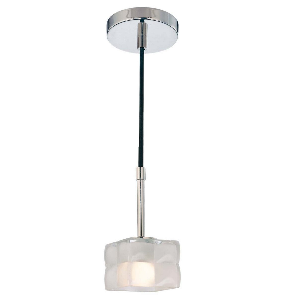 George Kovacs Squared 4" Pendant Light in Polished Nickel