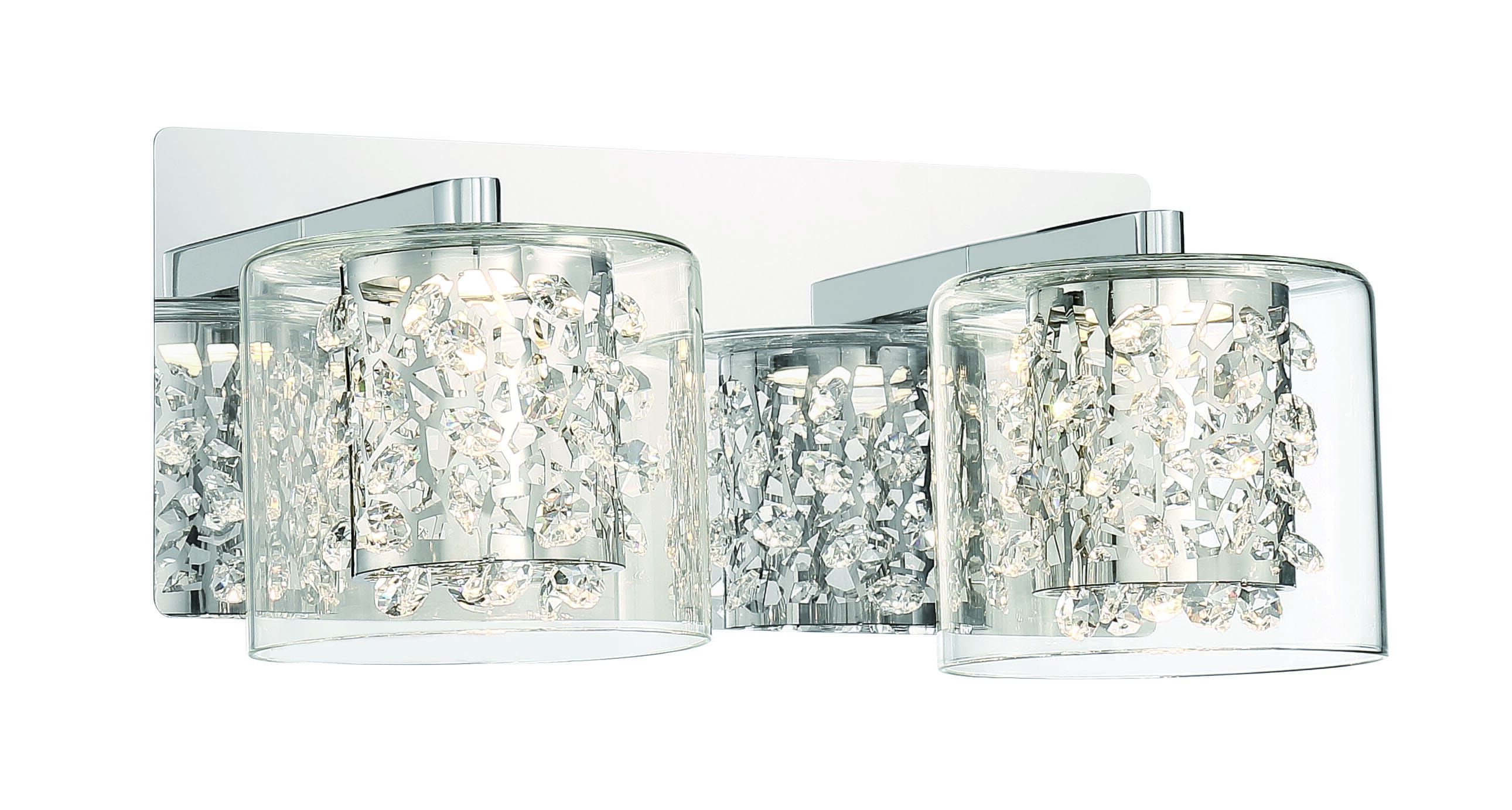 George Kovacs Wild Gems 2-Light 11" Bathroom Vanity Light in Chrome