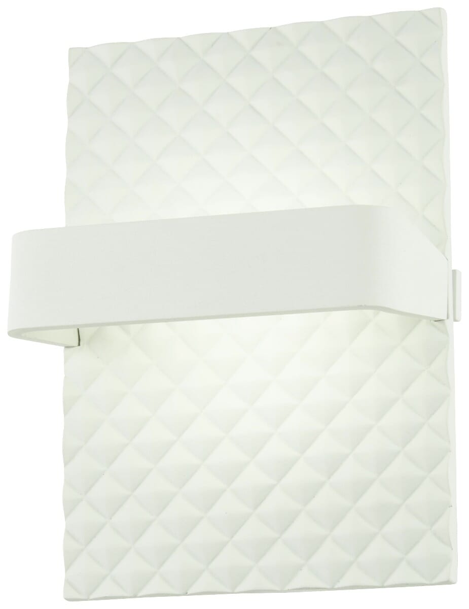 George Kovacs Quilted 9" Wall Sconce in Matte White