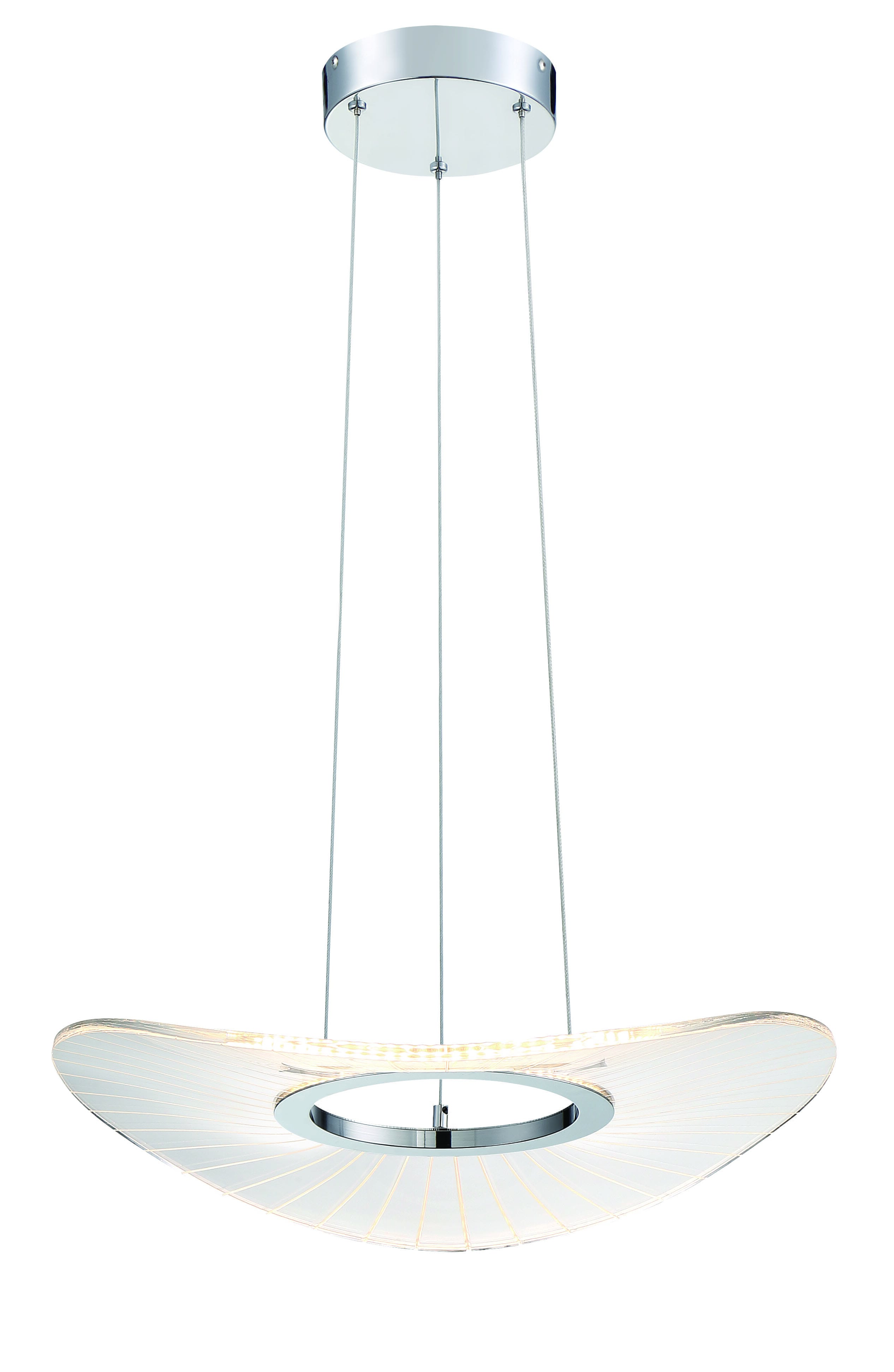 George Kovacs Light Ray 20" Pendant Light in Brushed Nickel