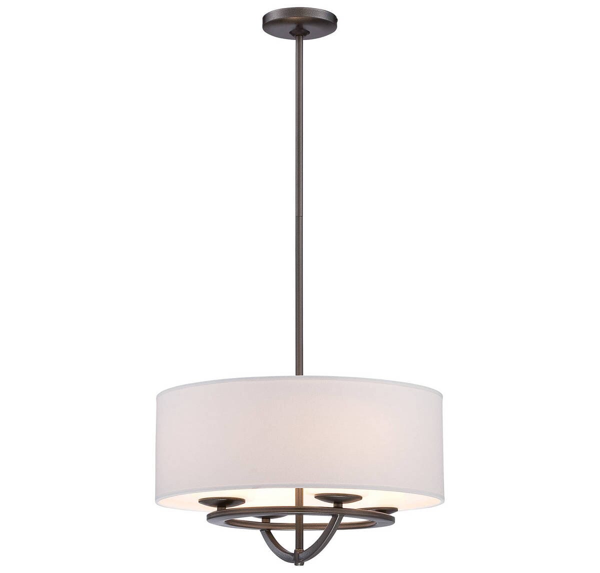 George Kovacs Circuit 4-Light 18" Pendant Light in Smoked Iron