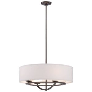 George Kovacs Circuit 4-Light 24" Pendant Light in Smoked Iron