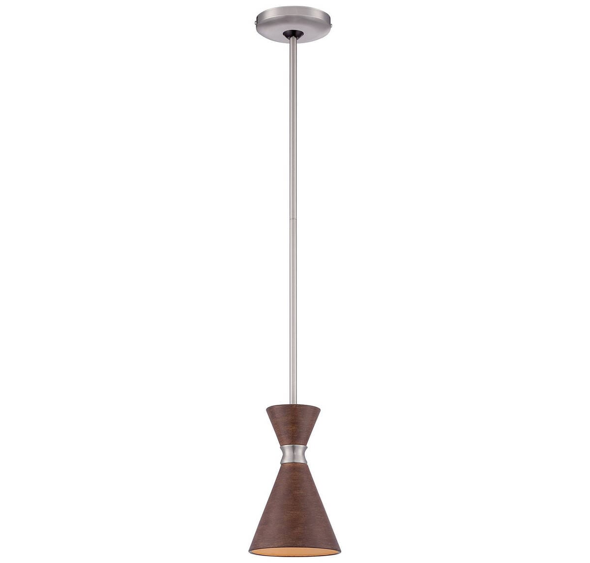 George Kovacs Conic 6" Pendant Light in Distressed Koa