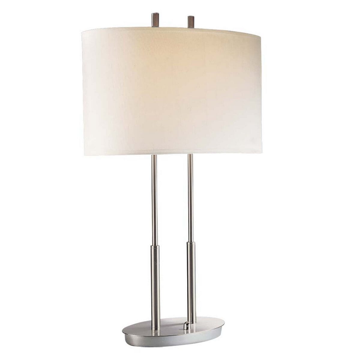 George Kovacs 2-Light 27" Table Lamp in Brushed Nickel