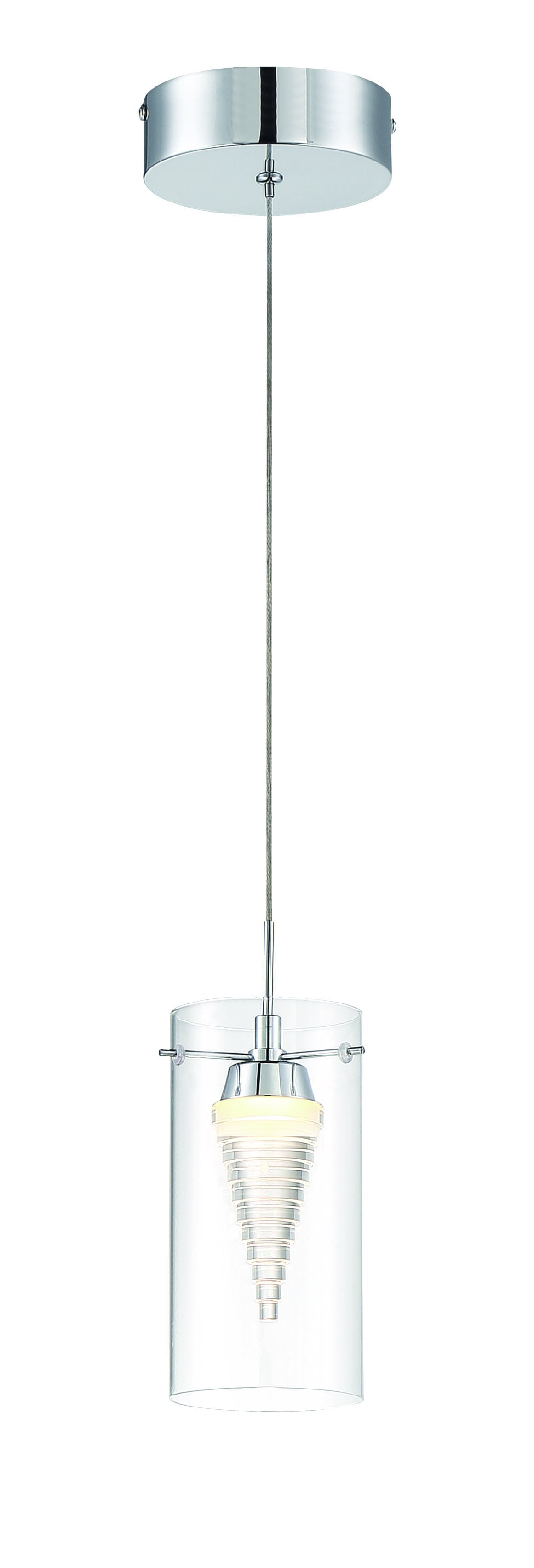 George Kovacs Funnel Cloud 4" Pendant Light in Chrome