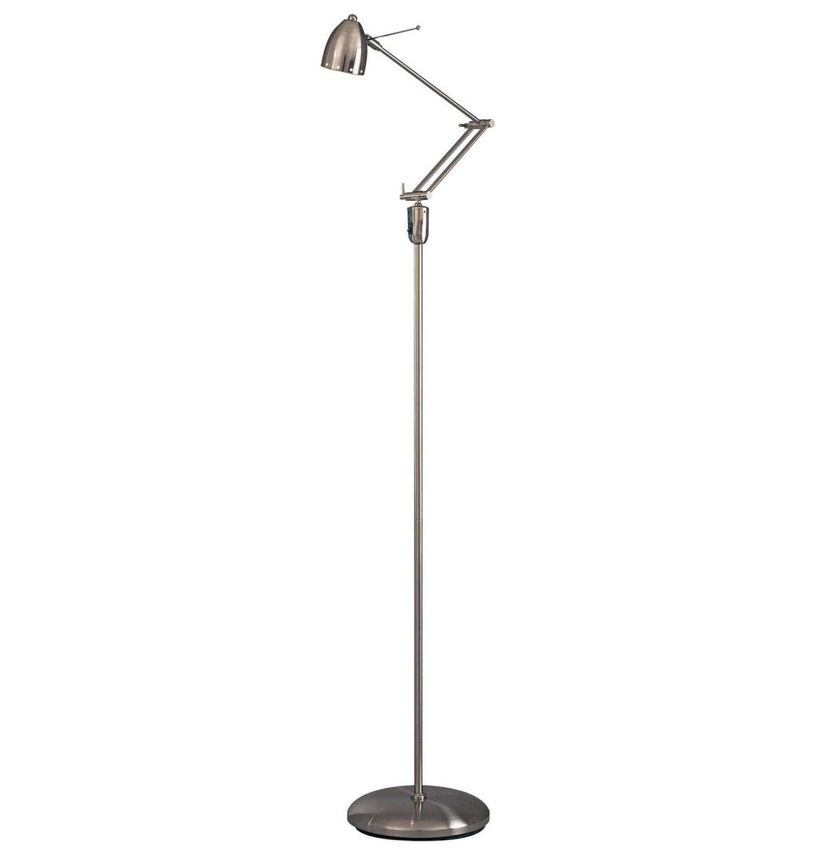 George Kovacs George's Reading Room Floor Lamp in Brushed Nickel