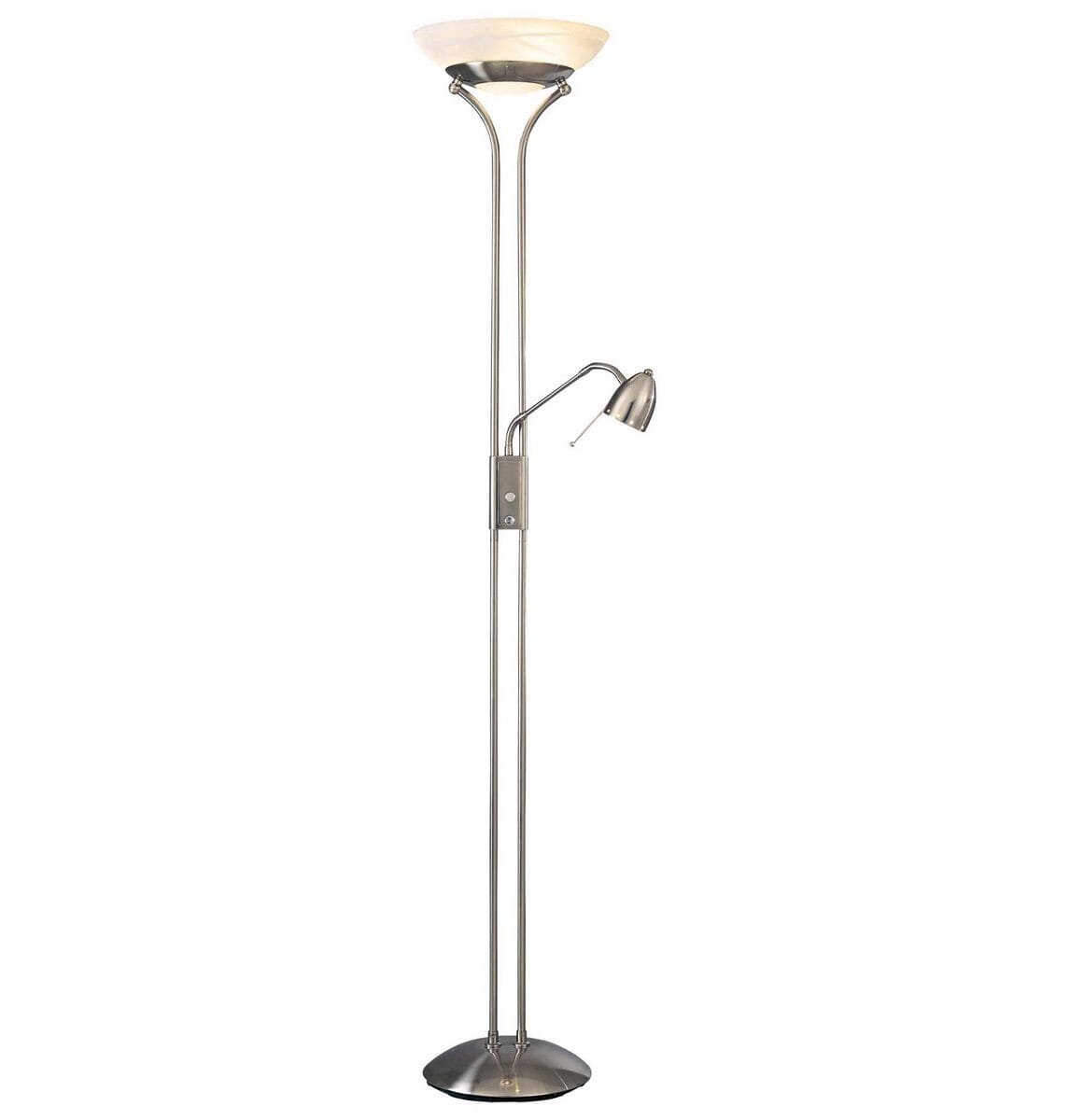 George Kovacs George'S Reading Room 73" Torchiere Lamp in Brushed Nickel