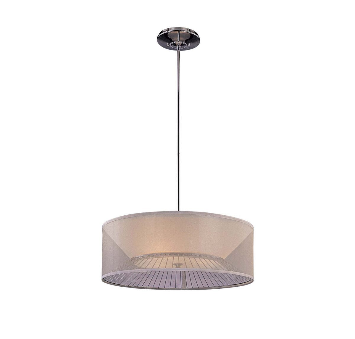 George Kovacs Bridge 3-Light 25" Pendant Light in Chrome