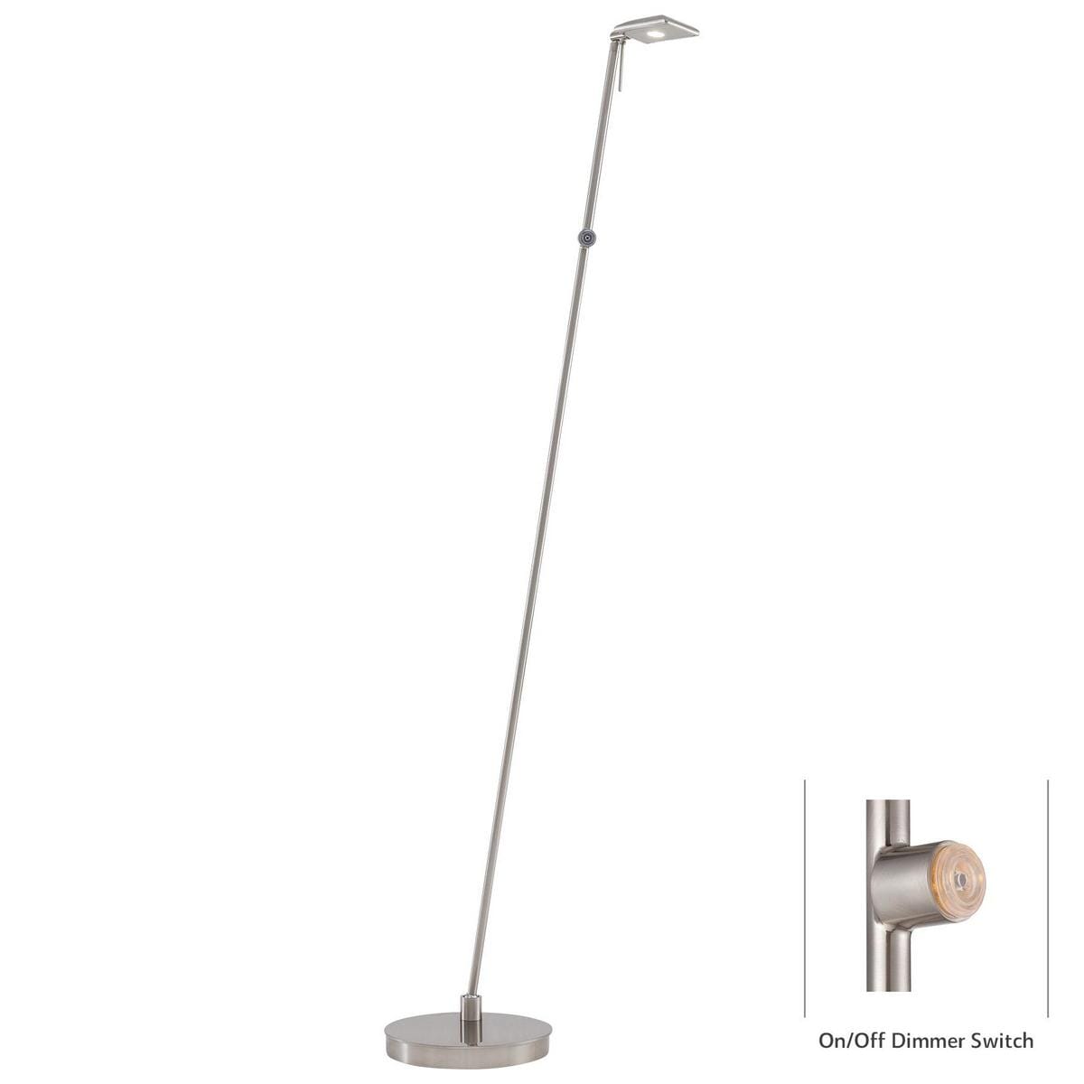 George Kovacs George'S Reading Room 50" Floor Lamp in Brushed Nickel