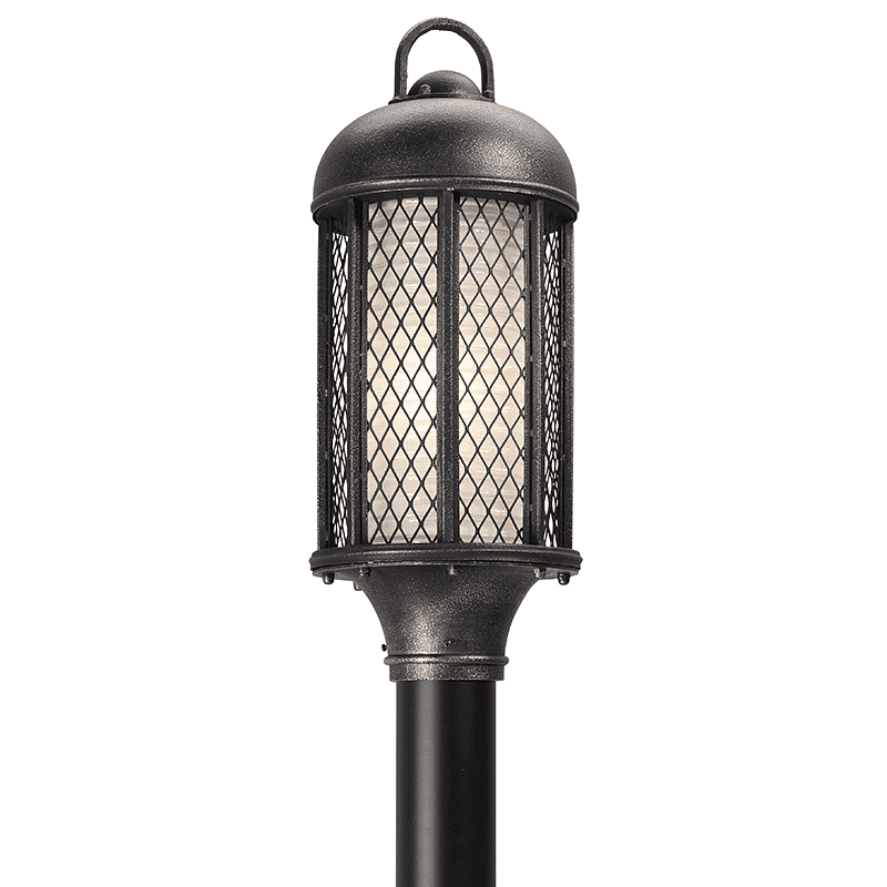 Troy Signal Hill Outdoor Post Light in Aged Silver