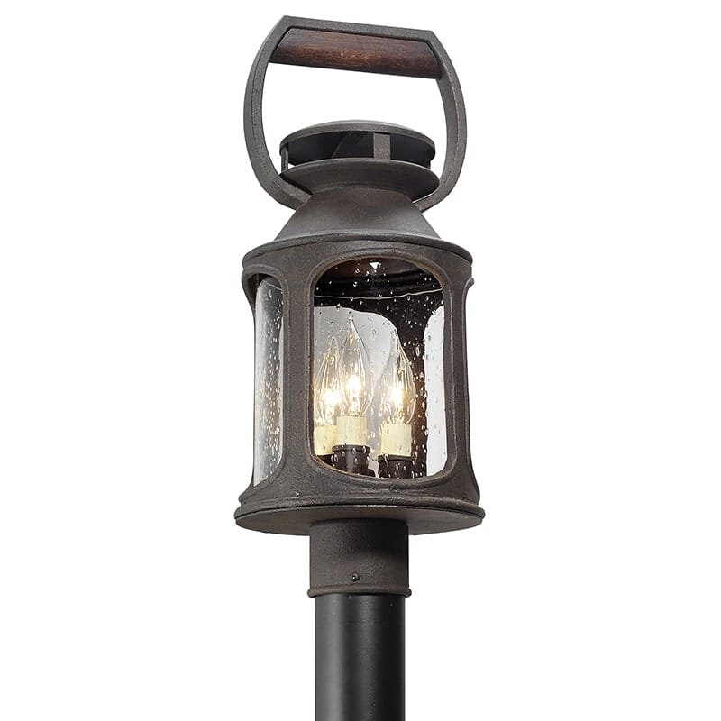 Troy Old Trail 3-Light 20" Outdoor Post Light in Centennial Rust