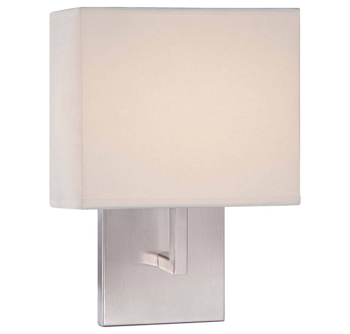 George Kovacs Squared Fabric LED Wall Sconce in Brushed Nickel