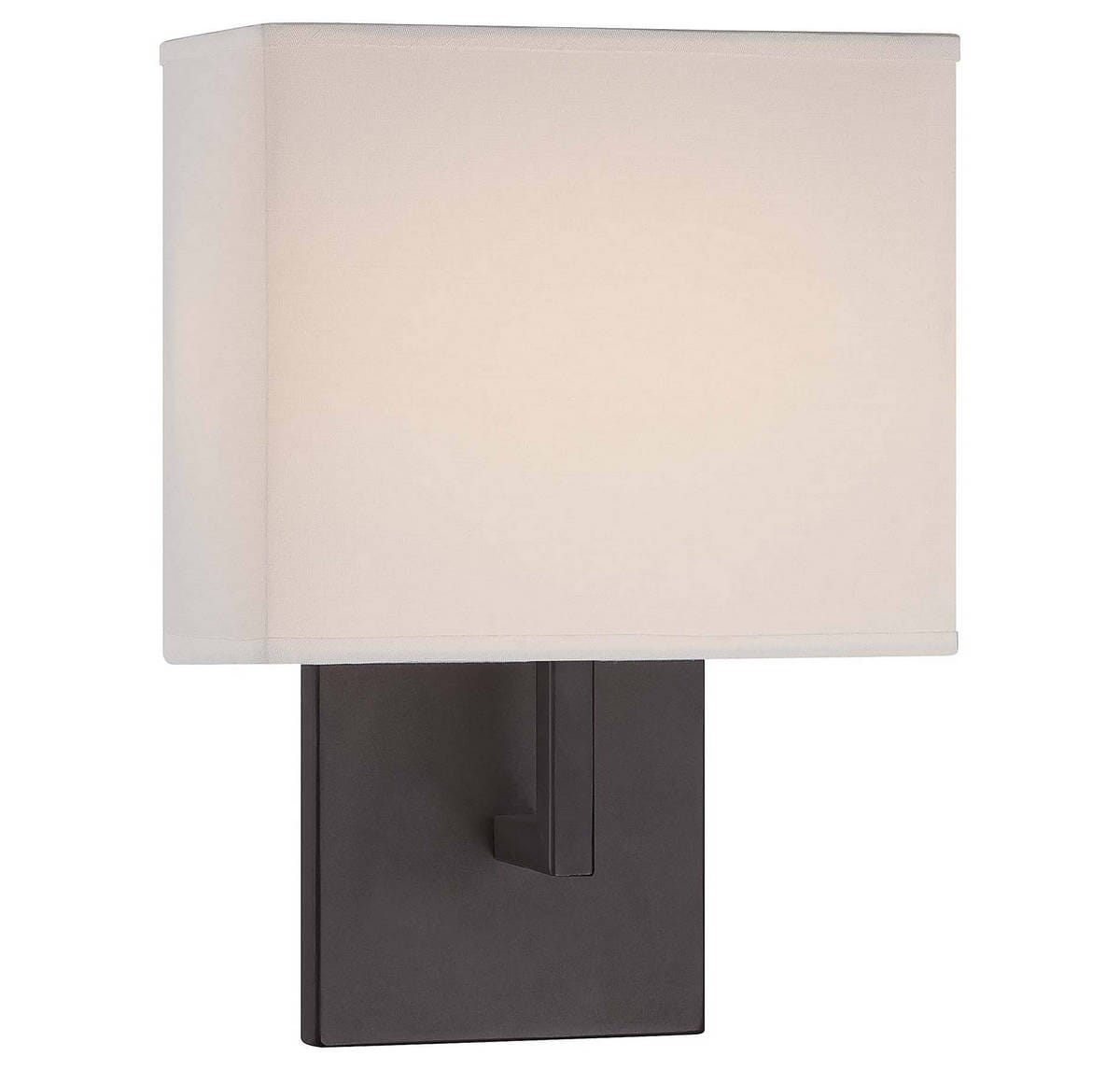 George Kovacs Squared Fabric LED Wall Sconce in Bronze