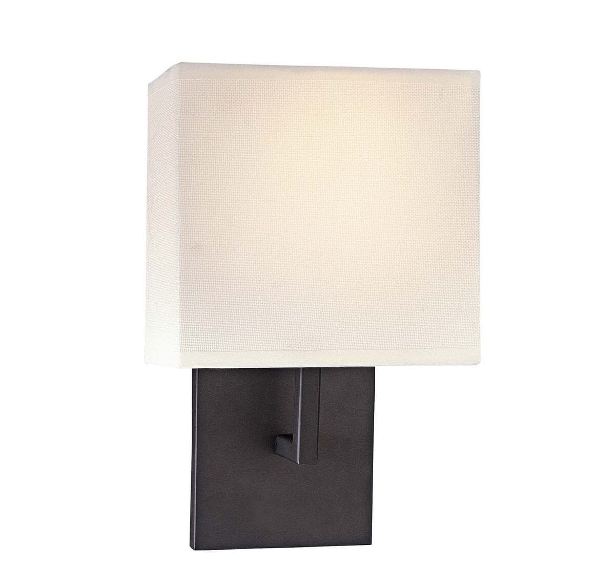 George Kovacs Squared Fabric Wall Sconce in Bronze