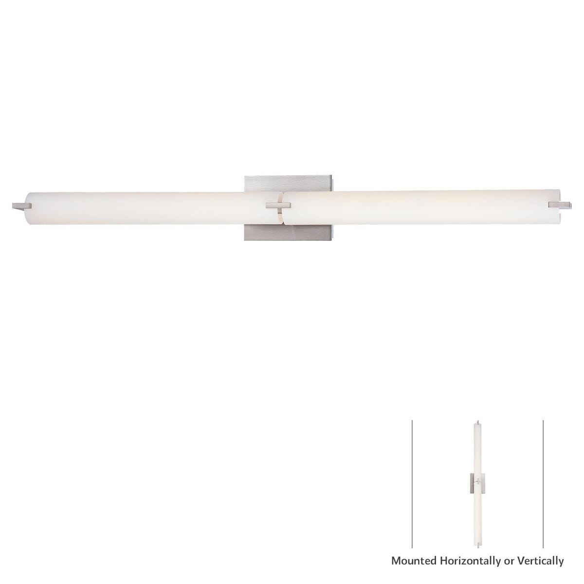 George Kovacs Tube LED Bathroom Vanity Light in Brushed Nickel