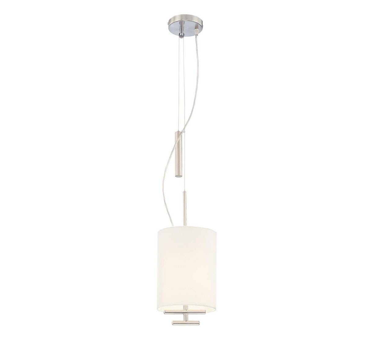 George Kovacs Counter Weights 8" Pendant Light in Satin Steel