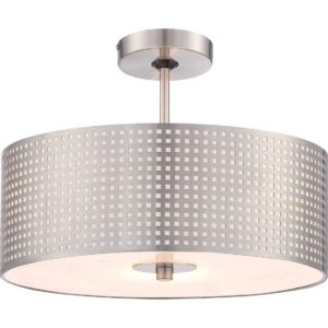 George Kovacs Grid 3-Light 16" Pendant Light in Brushed Nickel