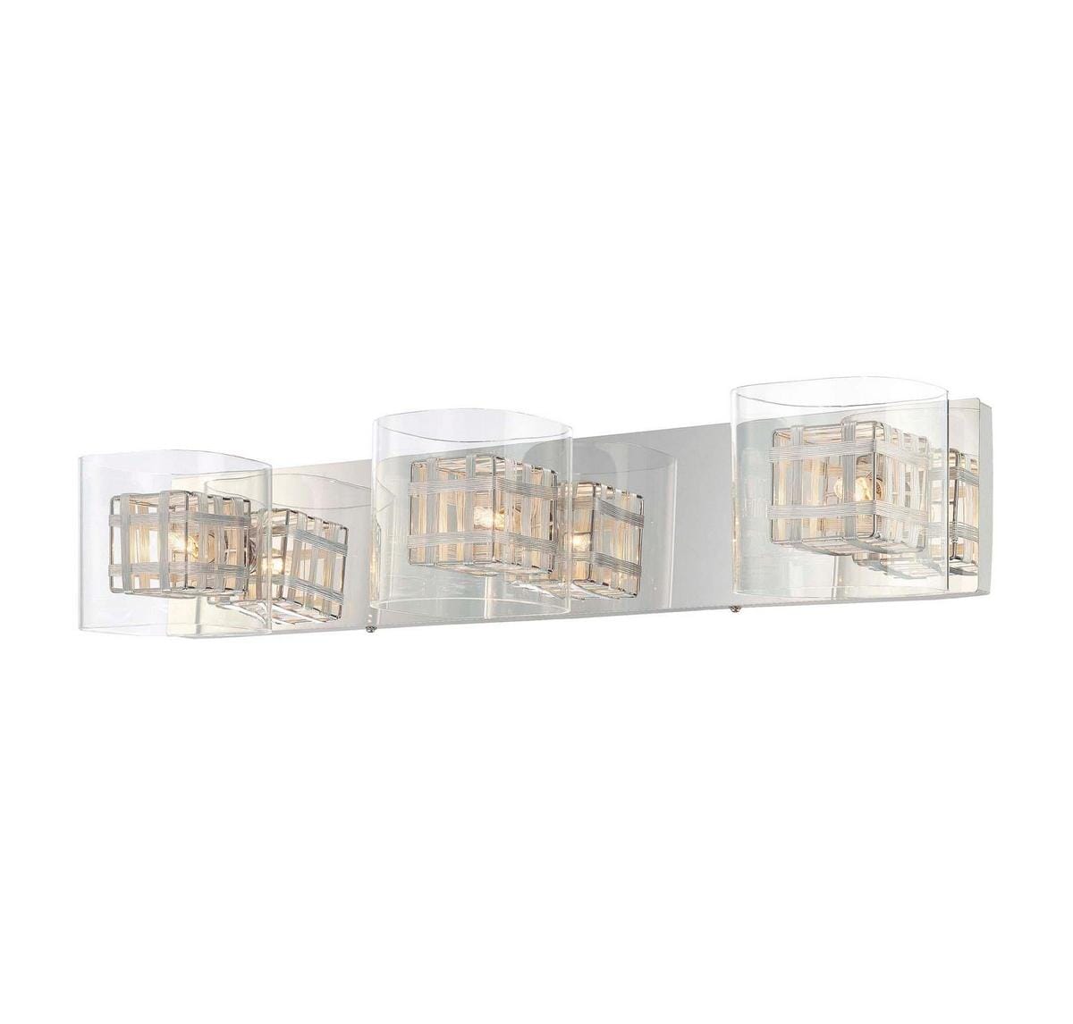 George Kovacs Jewel Box 3-Light Bathroom Vanity Light in Chrome