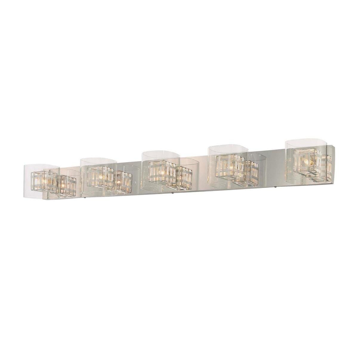 George Kovacs Jewel Box 5-Light Bathroom Vanity Light in Chrome