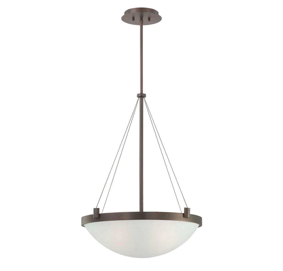 George Kovacs Suspended 4-Light 21" Pendant Light in Copper Bronze Patina