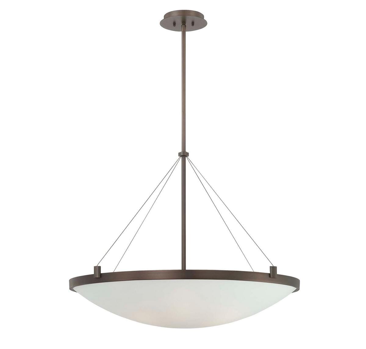 George Kovacs Suspended 6-Light 35" Pendant Light in Copper Bronze Patina