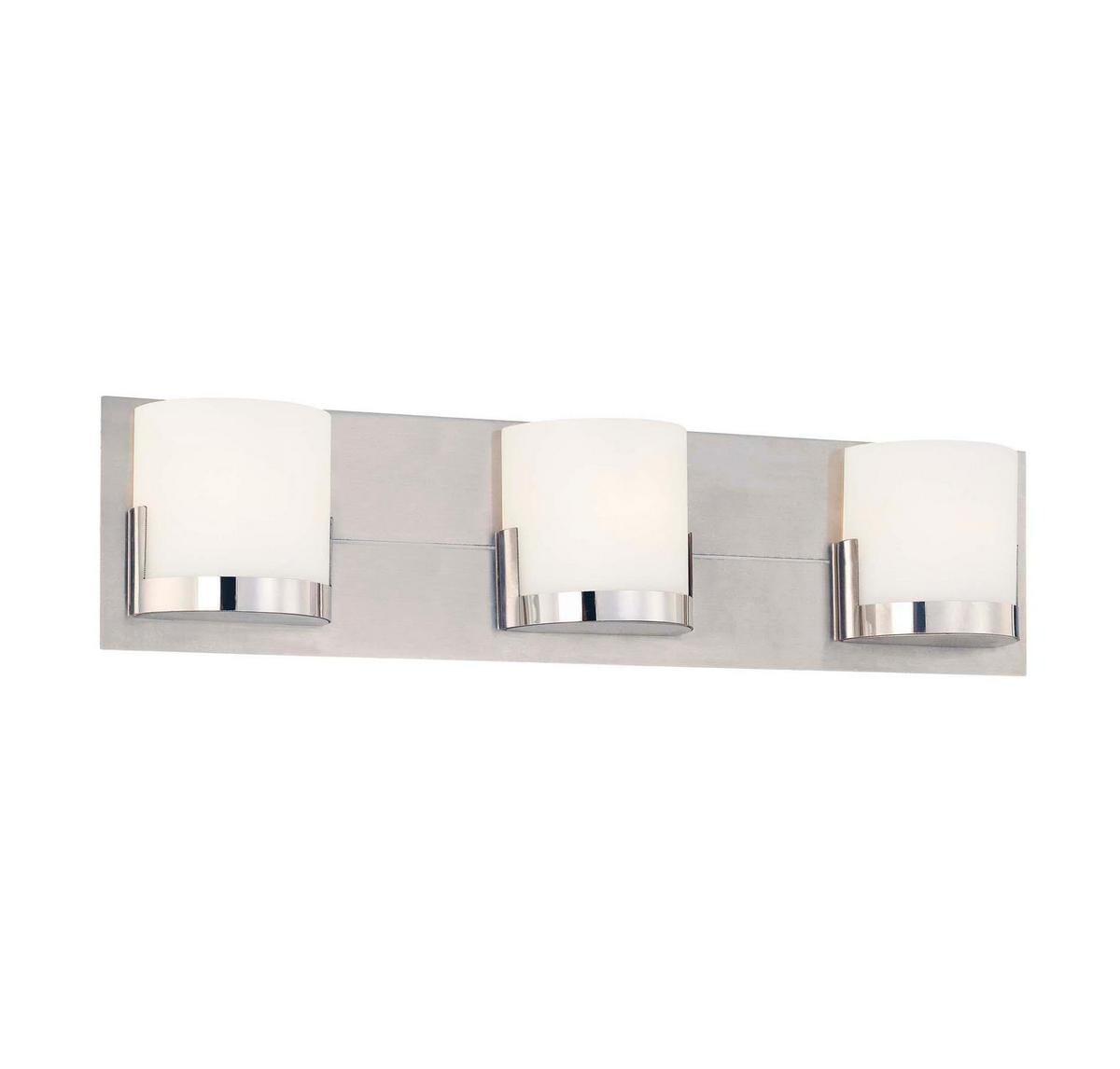 George Kovacs Convex 3-Light Bathroom Vanity Light in Chrome