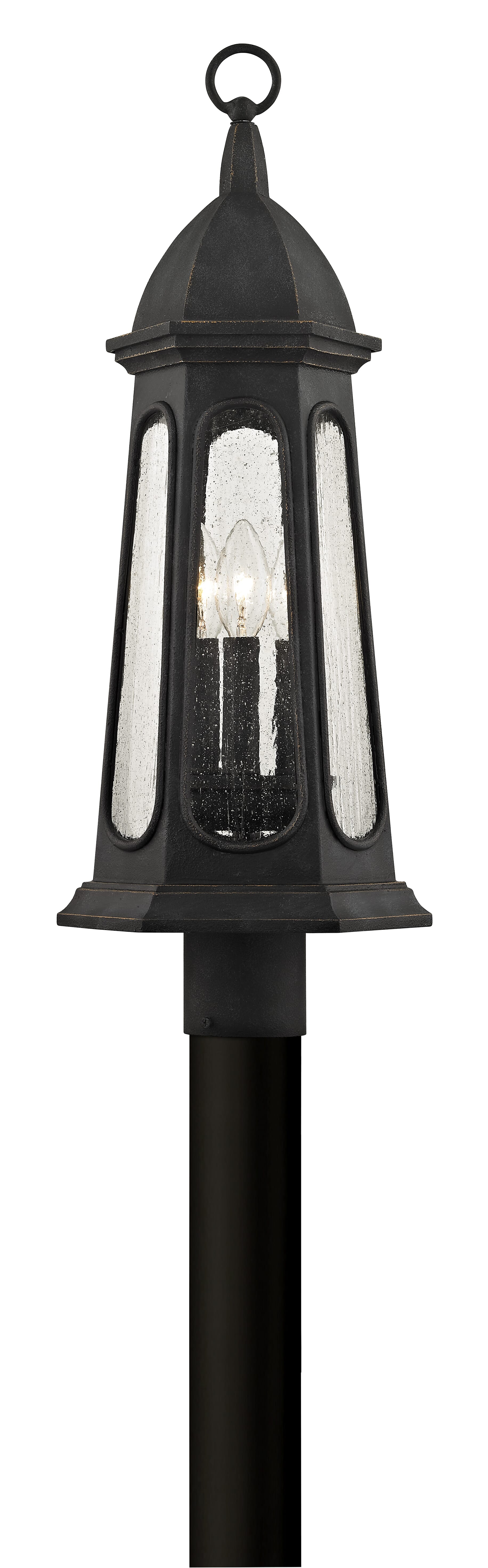 Troy Astor 3-Light 22" Outdoor Post Light in Vintage Iron