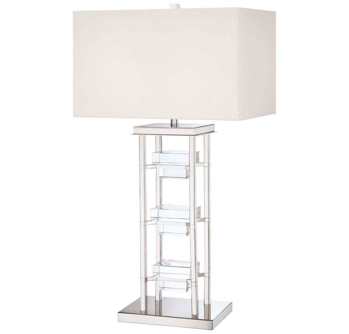 George Kovacs 2-Light 34" Table Lamp in Polished Nickel