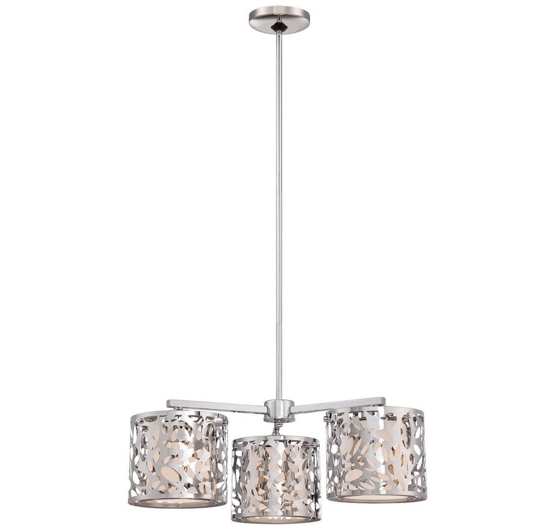 George Kovacs Layover 3-Light 24" Contemporary Chandelier in Chrome