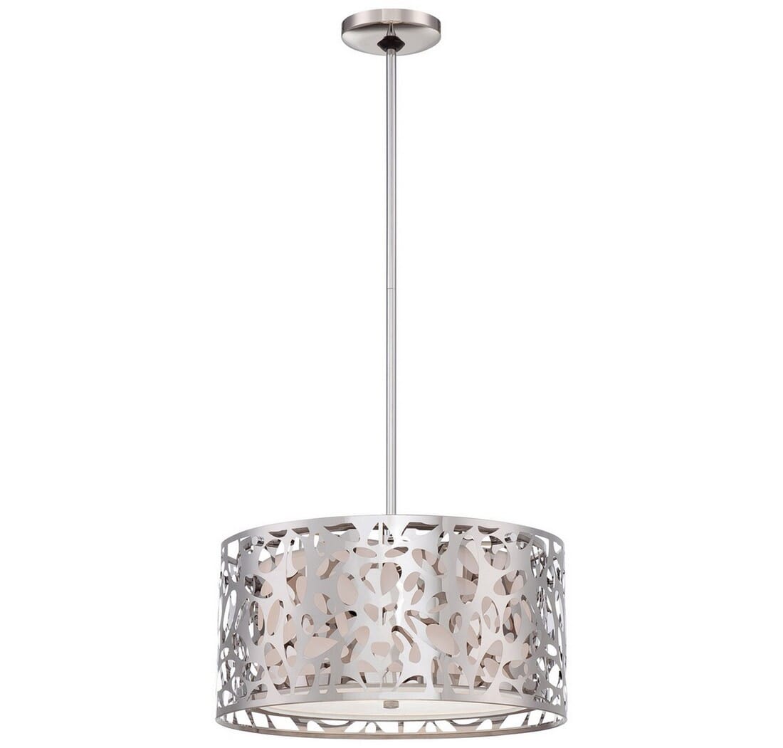 George Kovacs Layover 2-Light 16" Pendant Light in Chrome