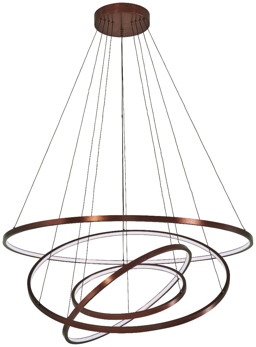 George Kovacs Full Orbit 4-Light 40" Pendant Light in Satin Bronze