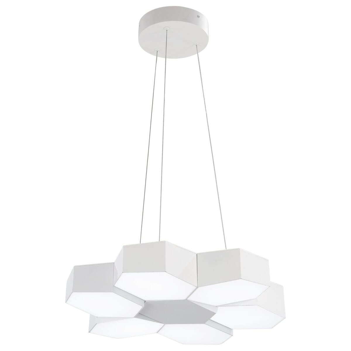 George Kovacs Hexacomb 6-Light 20" Pendant Light in Matte White