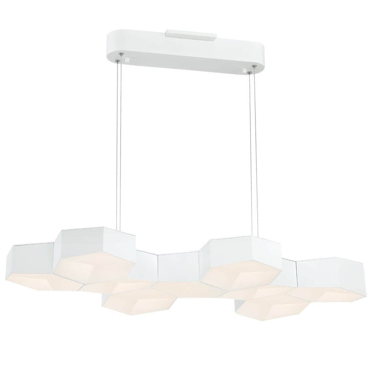 George Kovacs Hexacomb 9-Light Pendant Light in Matte White