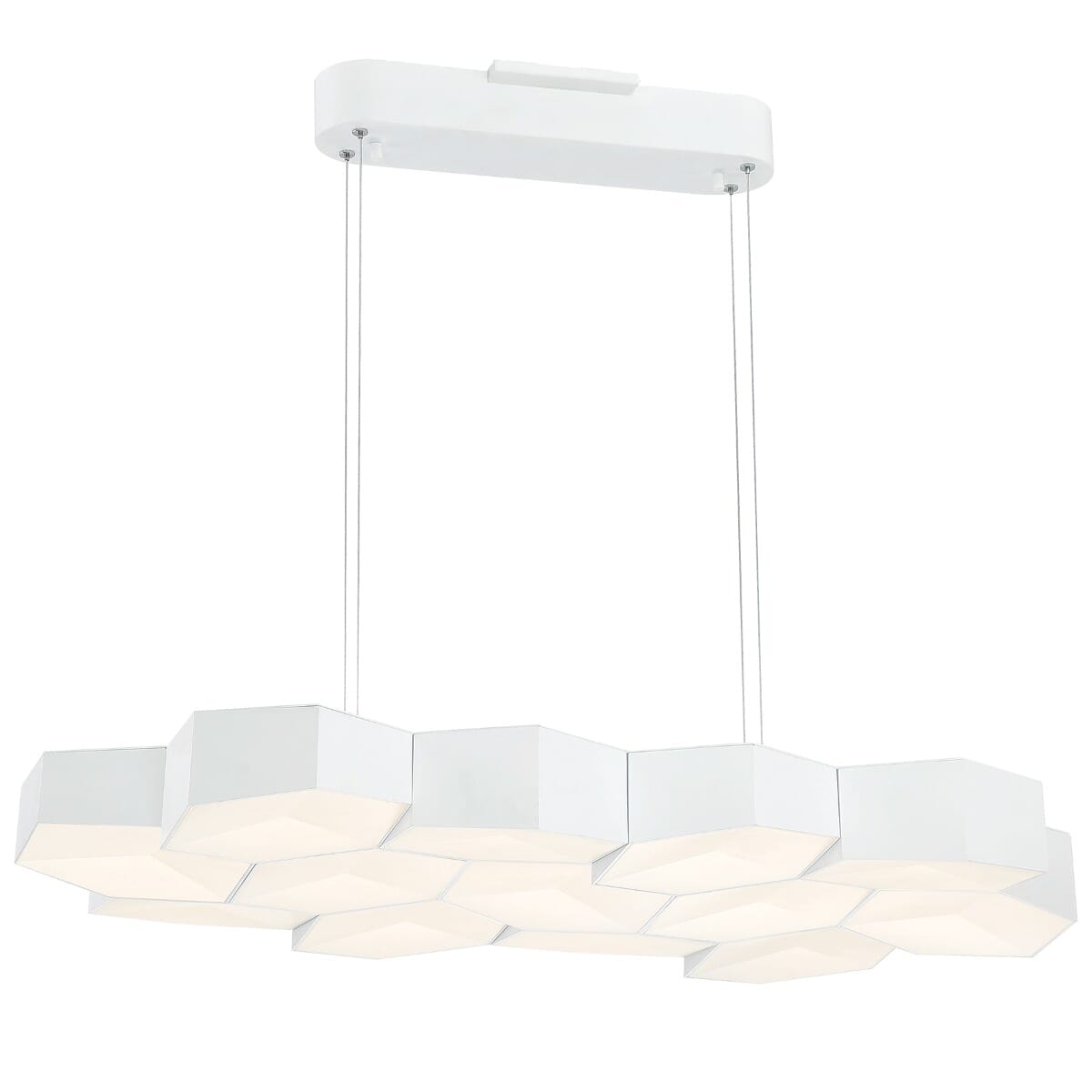 George Kovacs Hexacomb LED Pendant Light in Matte White