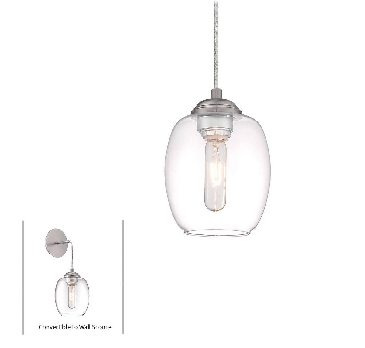 George Kovacs Bubble 6" Pendant Light in Brushed Nickel