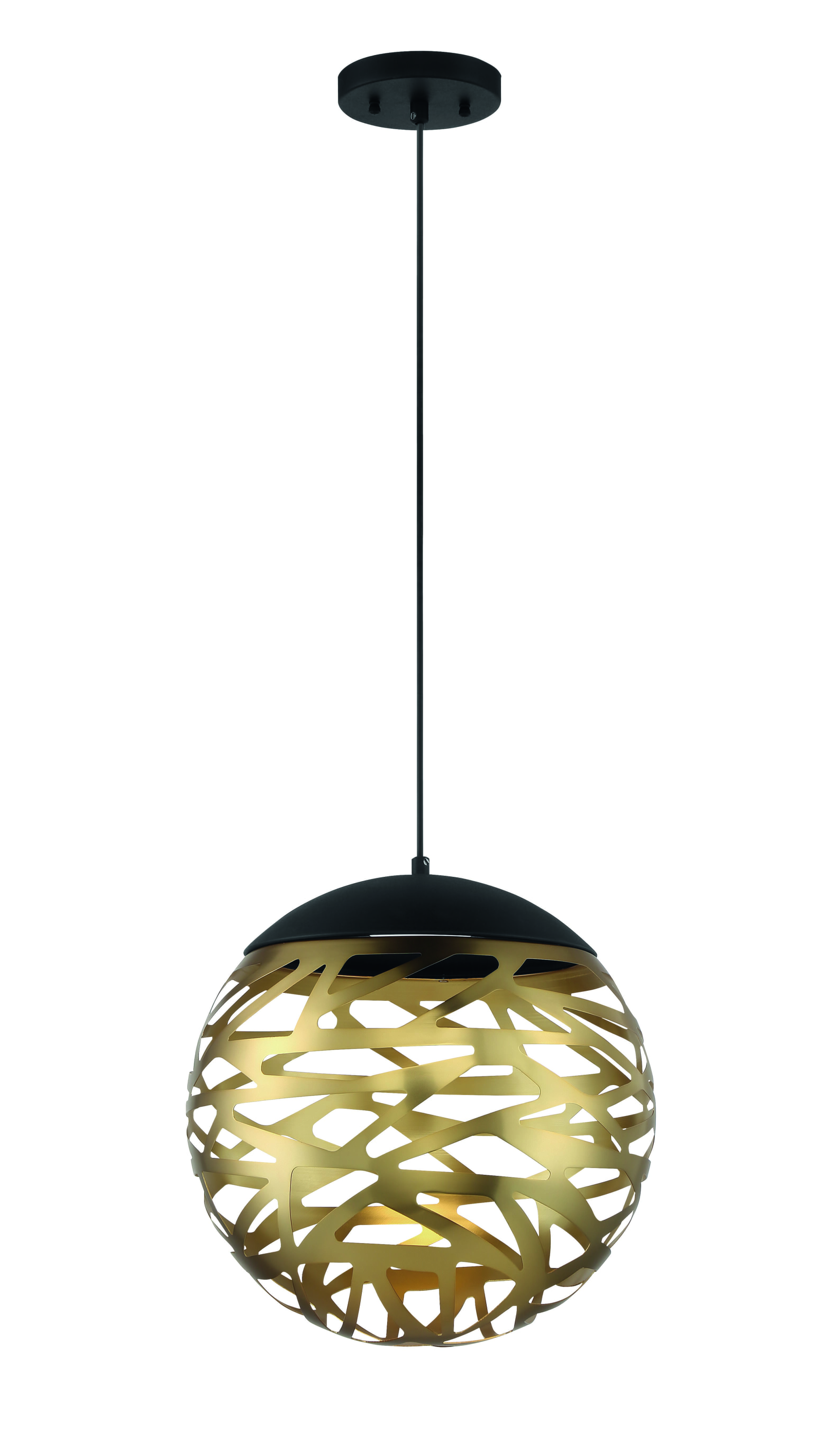 George Kovacs Golden Eclipse 20-Light Pendant Light in Coal And Honey Gold