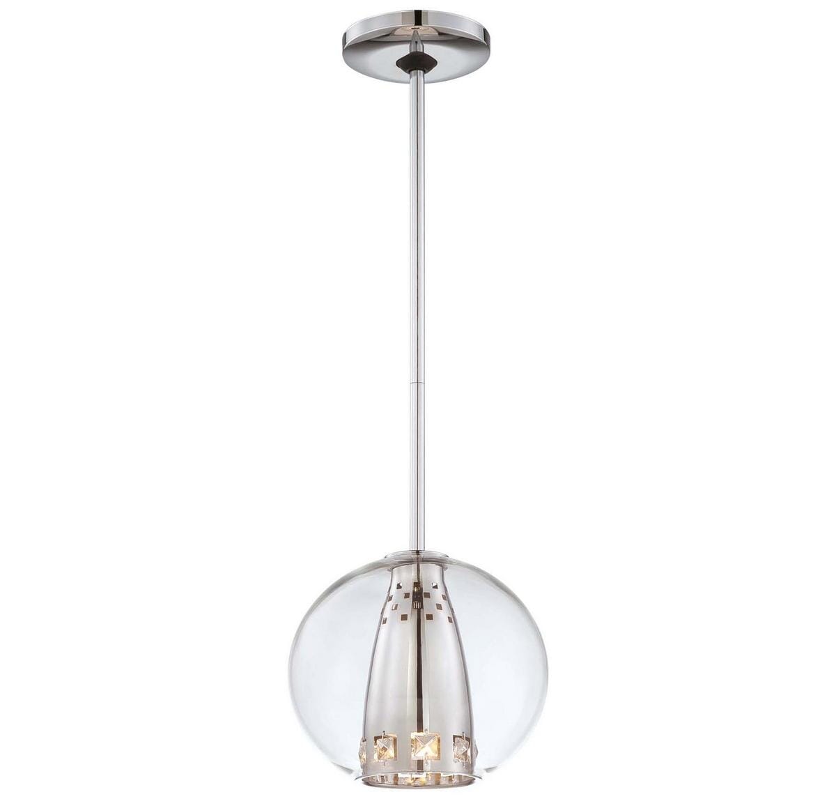 George Kovacs Bling Bang 8" Pendant Light in Chrome