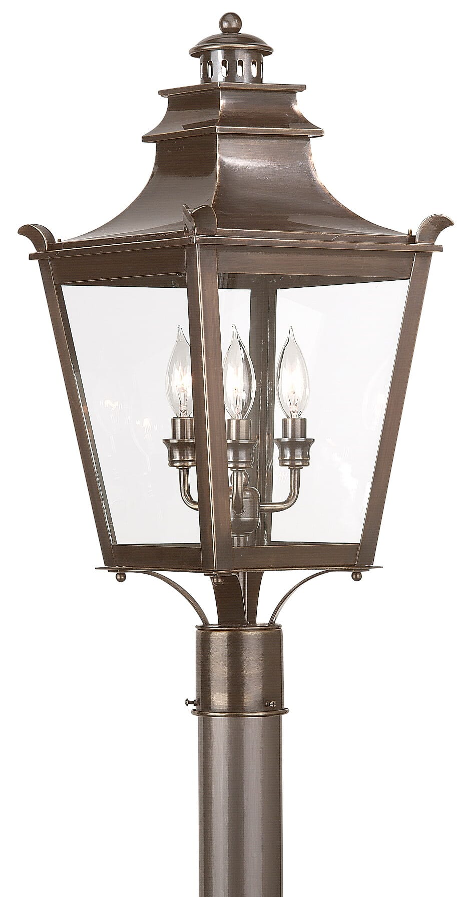 Troy Dorchester 3-Light 25" Outdoor Wall Light in English Bronze