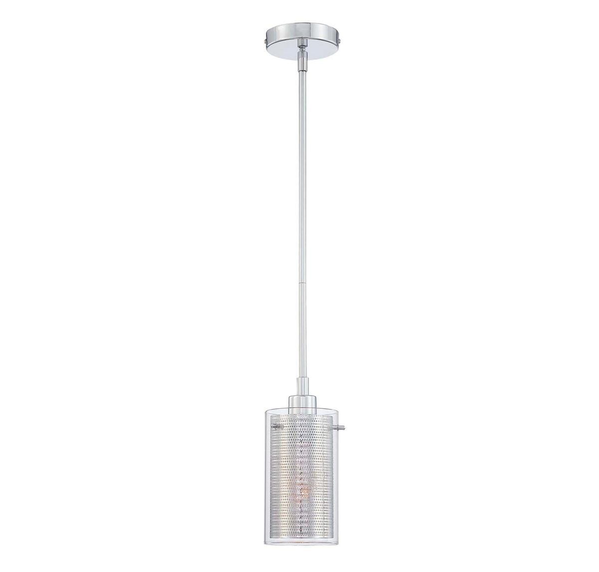 George Kovacs Grid 6" Pendant Light in Chrome