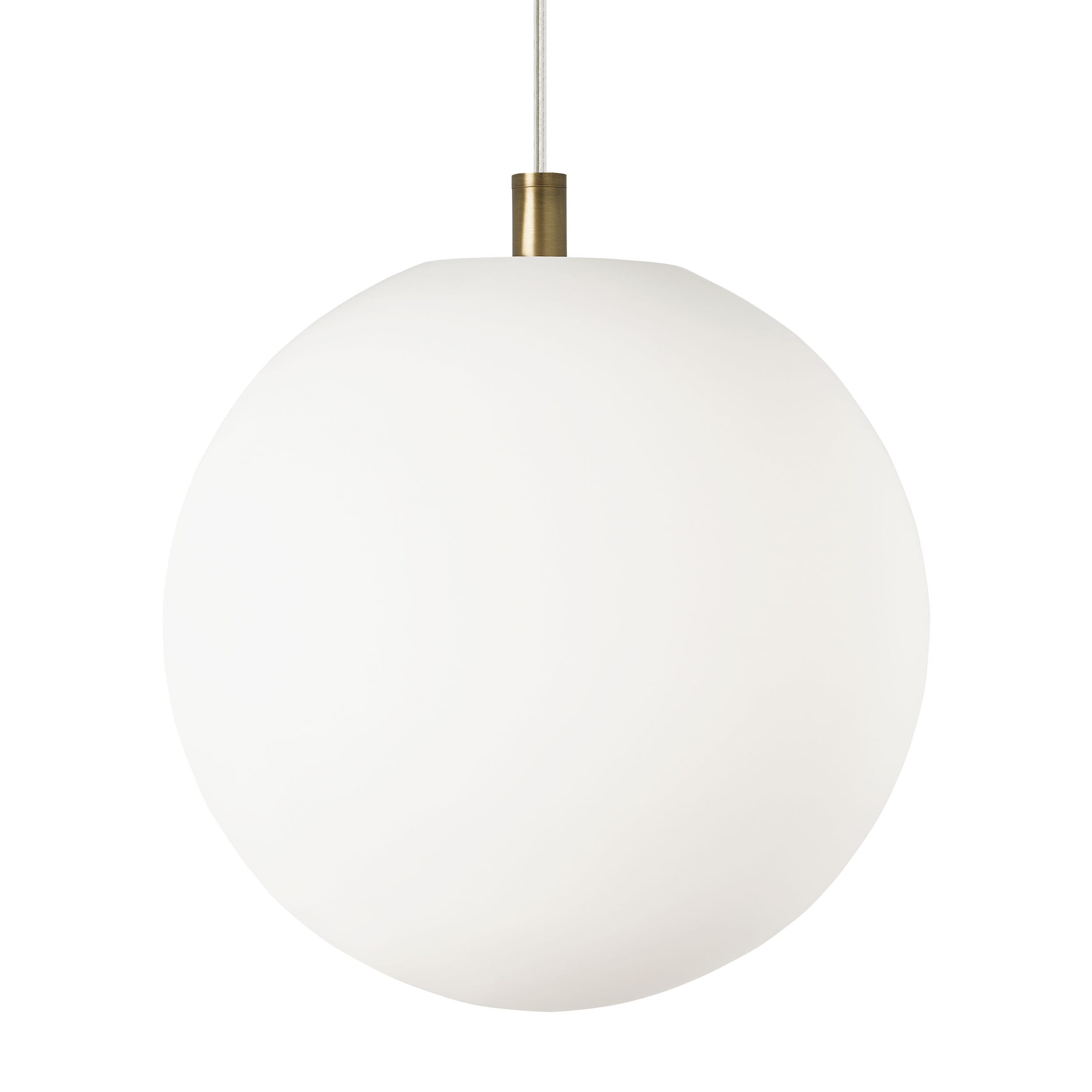 Tech Palona 2700K LED 14" Pendant Light in Aged Brass and White