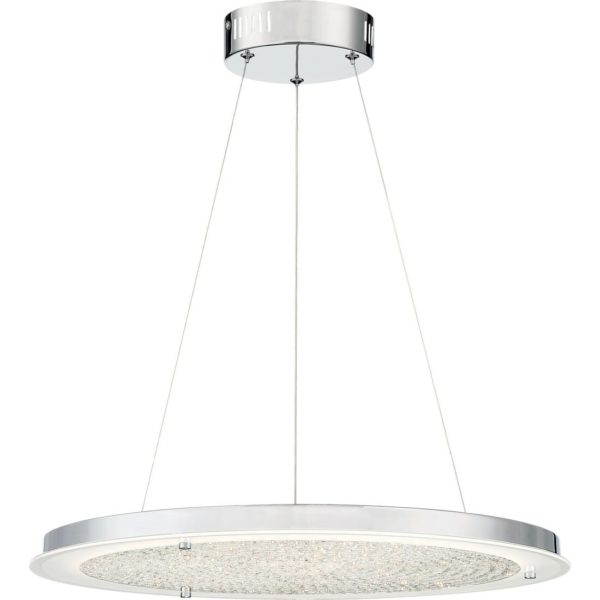 Quoizel Platinum Blaze 20.5" LED Pendant in Polished Chrome