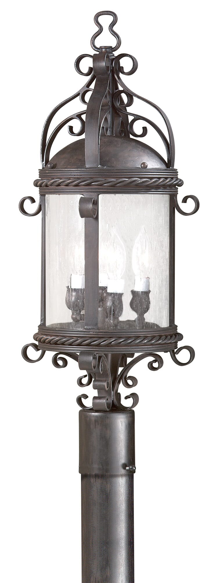 Troy Pamplona 4-Light 27" Outdoor Post Light in Old Bronze