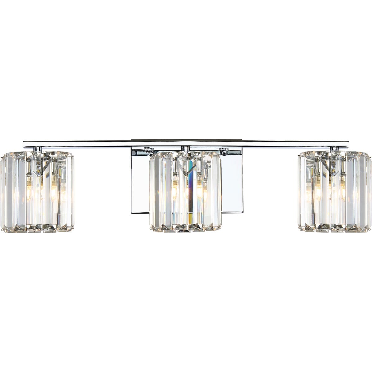 Quoizel Platinum Collection Divine 3-Light 22.75" Bathroom Vanity Light in Polished Chrome