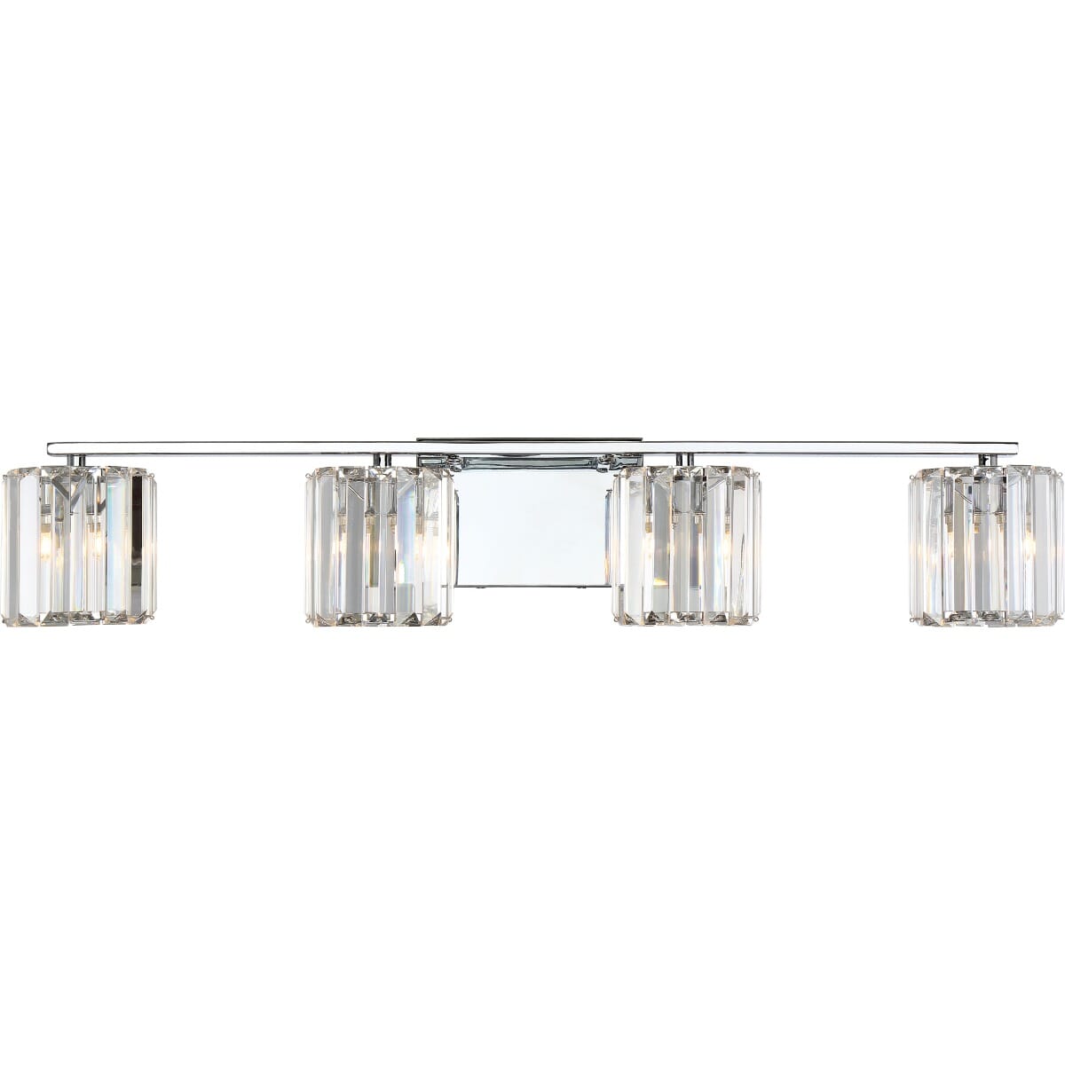 Quoizel Platinum Collection Divine 4-Light 31.5" Bathroom Vanity Light in Polished Chrome