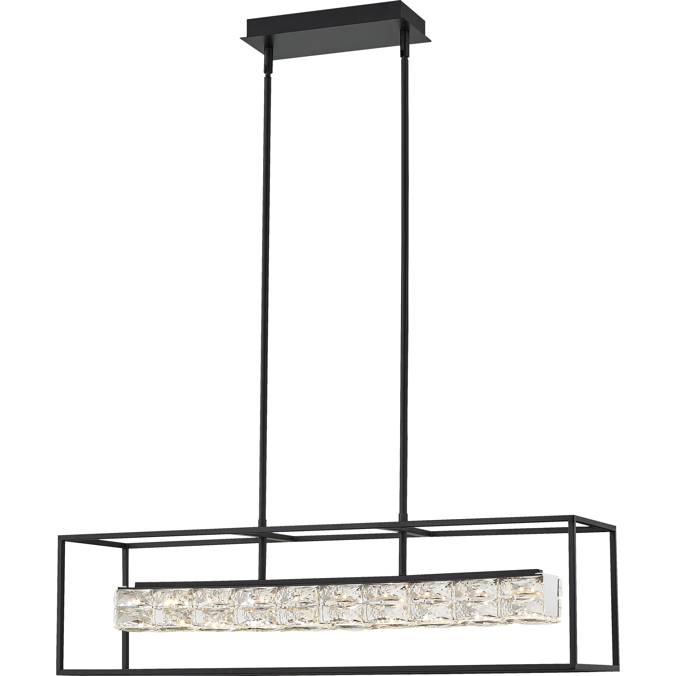 Quoizel Dazzle 36" Kitchen Island Light in Matte Black