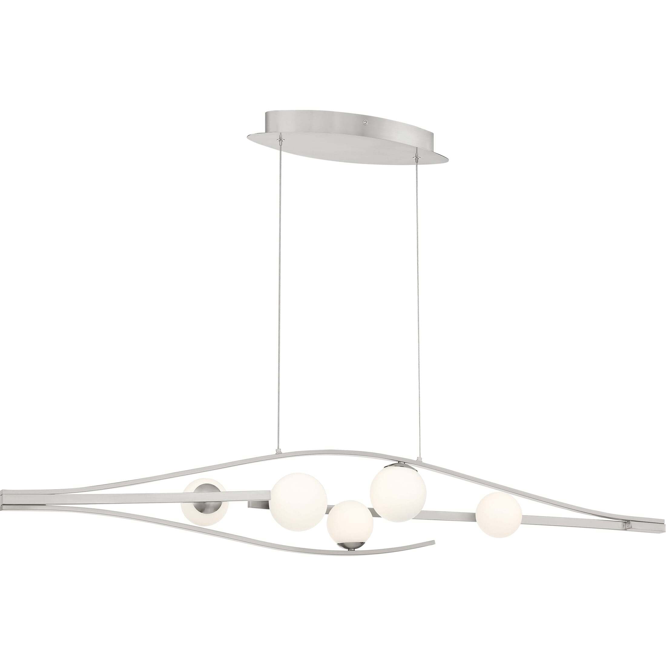 Quoizel Interval 47" Kitchen Island Light in Brushed Nickel